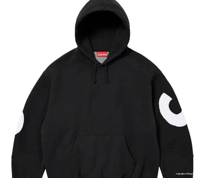 Black M Sweatshirt SWEATSHIRT XL HOODED LOGO Hoodie L Big Grey Back S LOGO BIG JACQUARD 0818